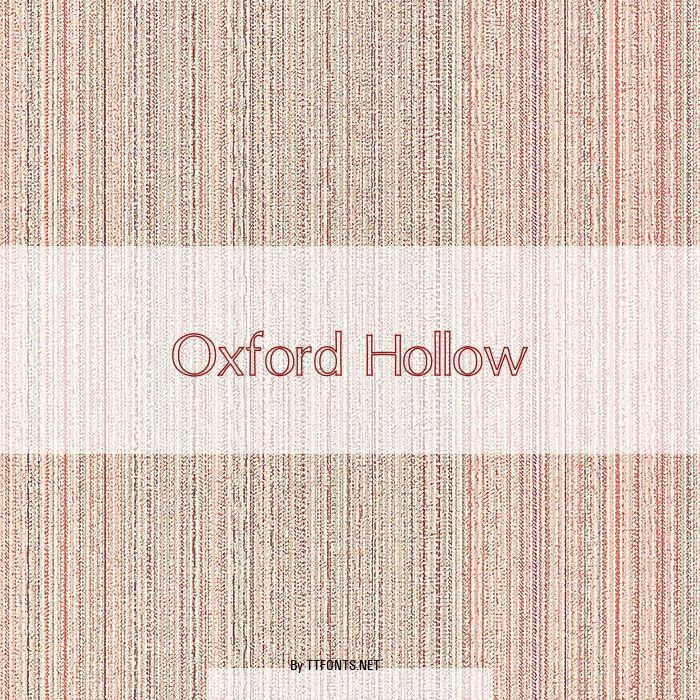 Oxford Hollow example